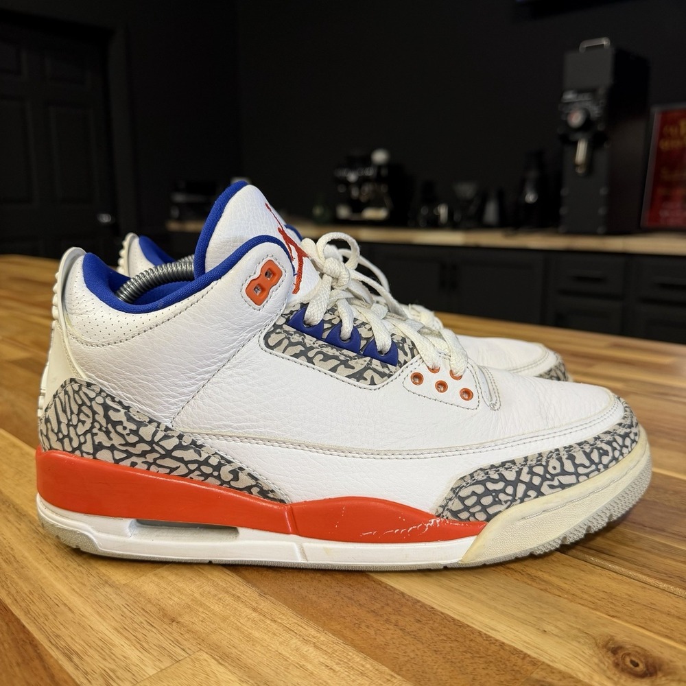 Nike Air Jordan 3 Retro NY Knicks 136064-148 Men's Sz 9.5 NO INSOLES Verified